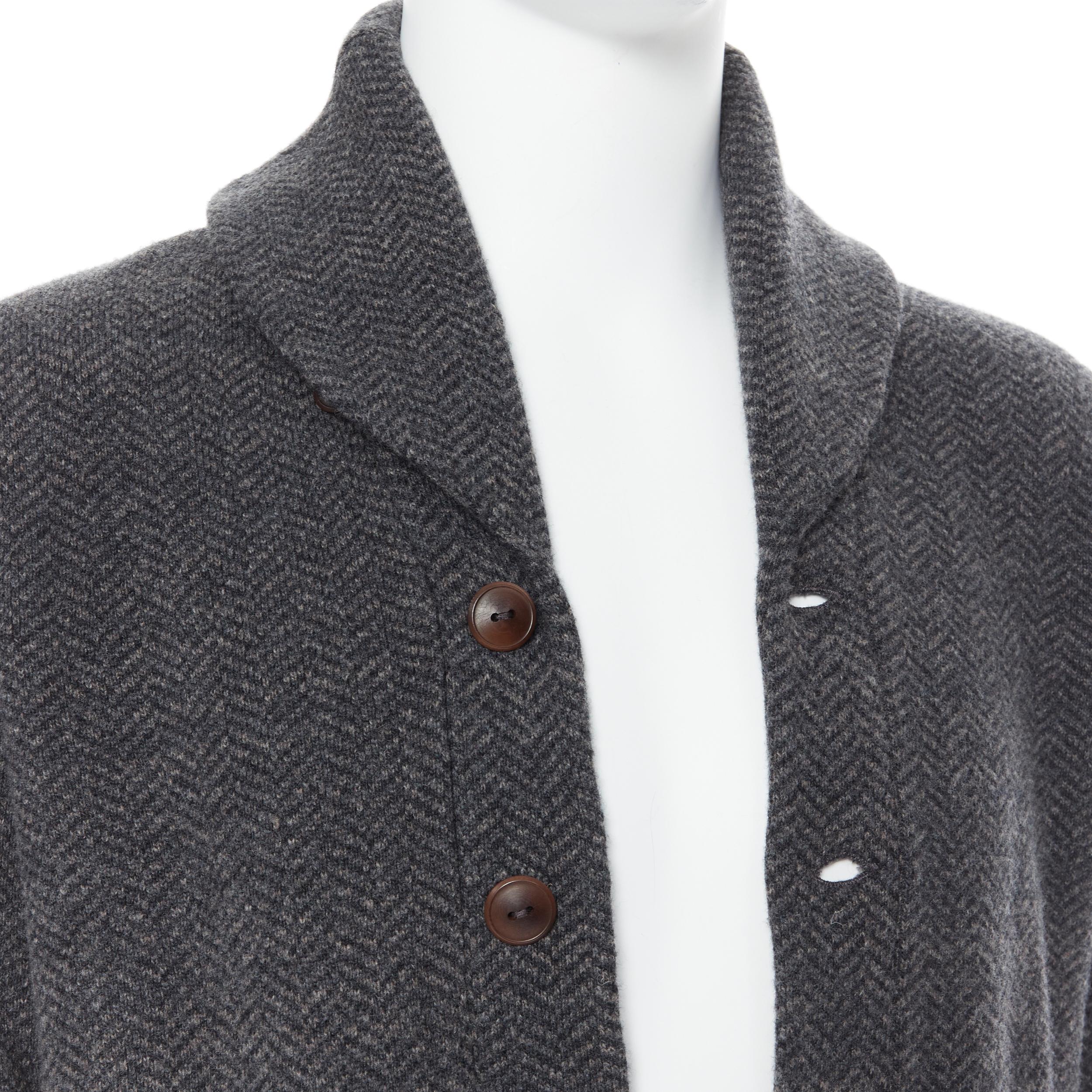 RR RALPH LAUREN wool cotton brown herringbone shawl collar cardigan jacket XS 
Reference: PRCN/A00045 
Brand: Ralph Lauren 
Material: Wool 
Color: Brown 
Pattern: Herringbone 
Closure: Button 
Extra Detail: Shawl collar. Button front closure.
