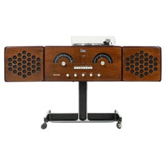 RR126 Radiophonographe et tourne-disque par les Castiglionis pour Brionvega 1965