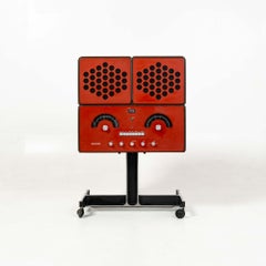 RR126 Radiophonograph Turntable by the Castiglionis for Brionvega Red Edition