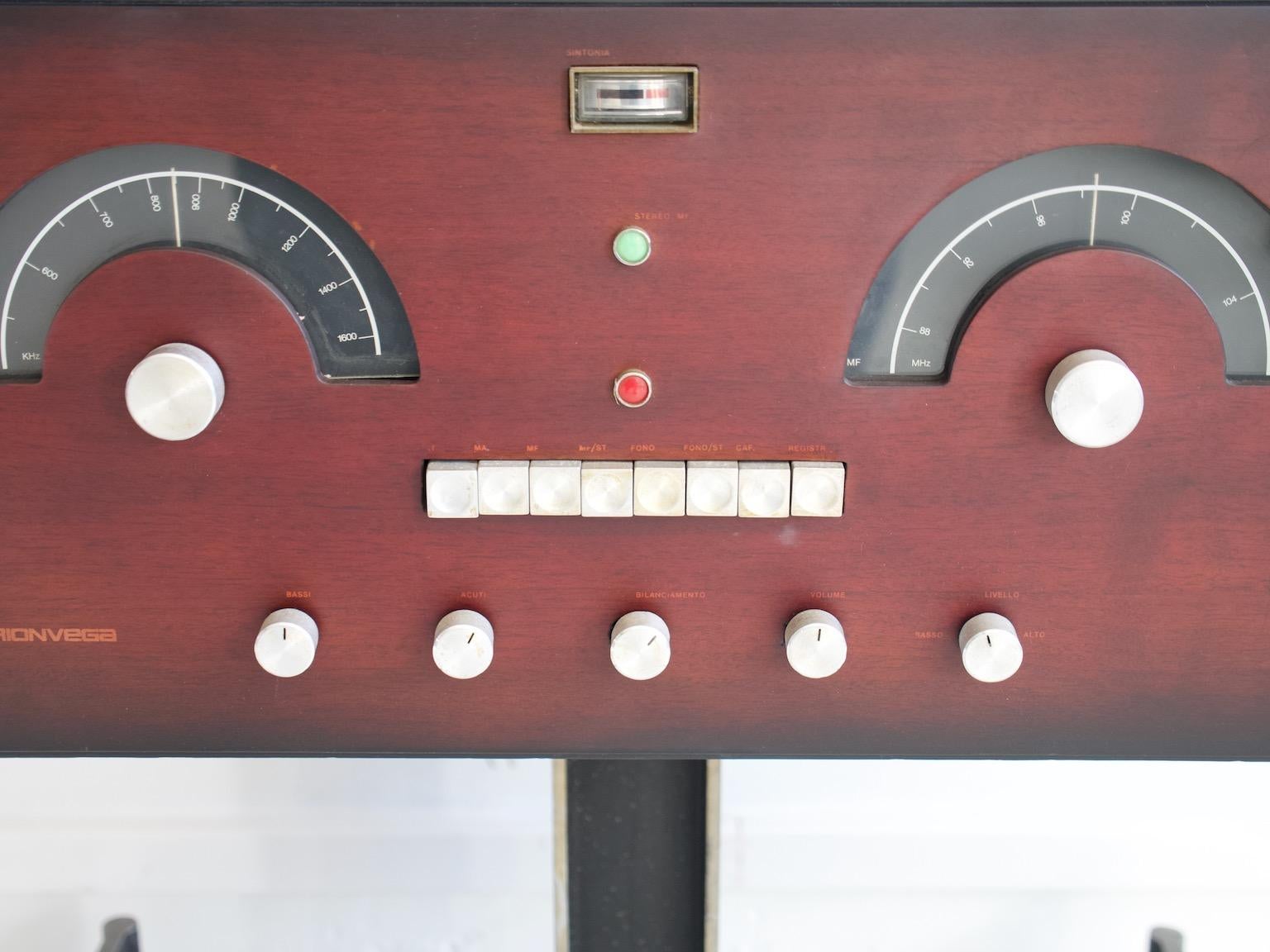 Mid-Century Modern Rr126 Stereo System by Achille and Pier Castiglioni, Manufactured by Brionvega