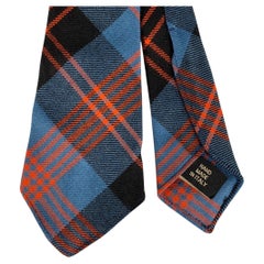RRL by RALPH LAUREN Blue Orange Tartan Wool Tie