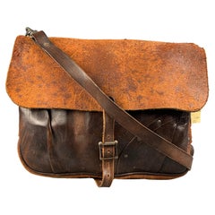 RRL by RALPH LAUREN Limited Edition Brown Distressed Reversed Leather Bag