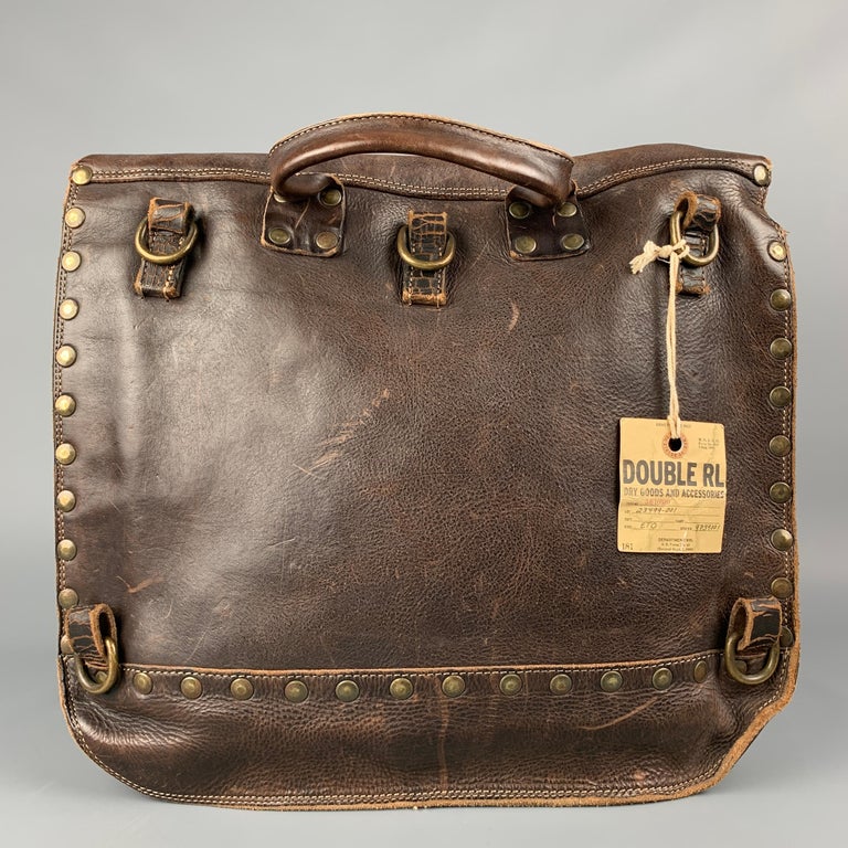 RRL by RALPH LAUREN Limited Edition Brown Studded Leather Bag at 1stDibs