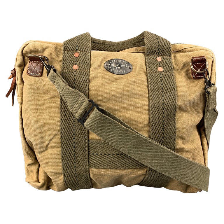 RRL by RALPH LAUREN Limited Edition Utility Equipment Khaki and Olive Bag  at 1stDibs