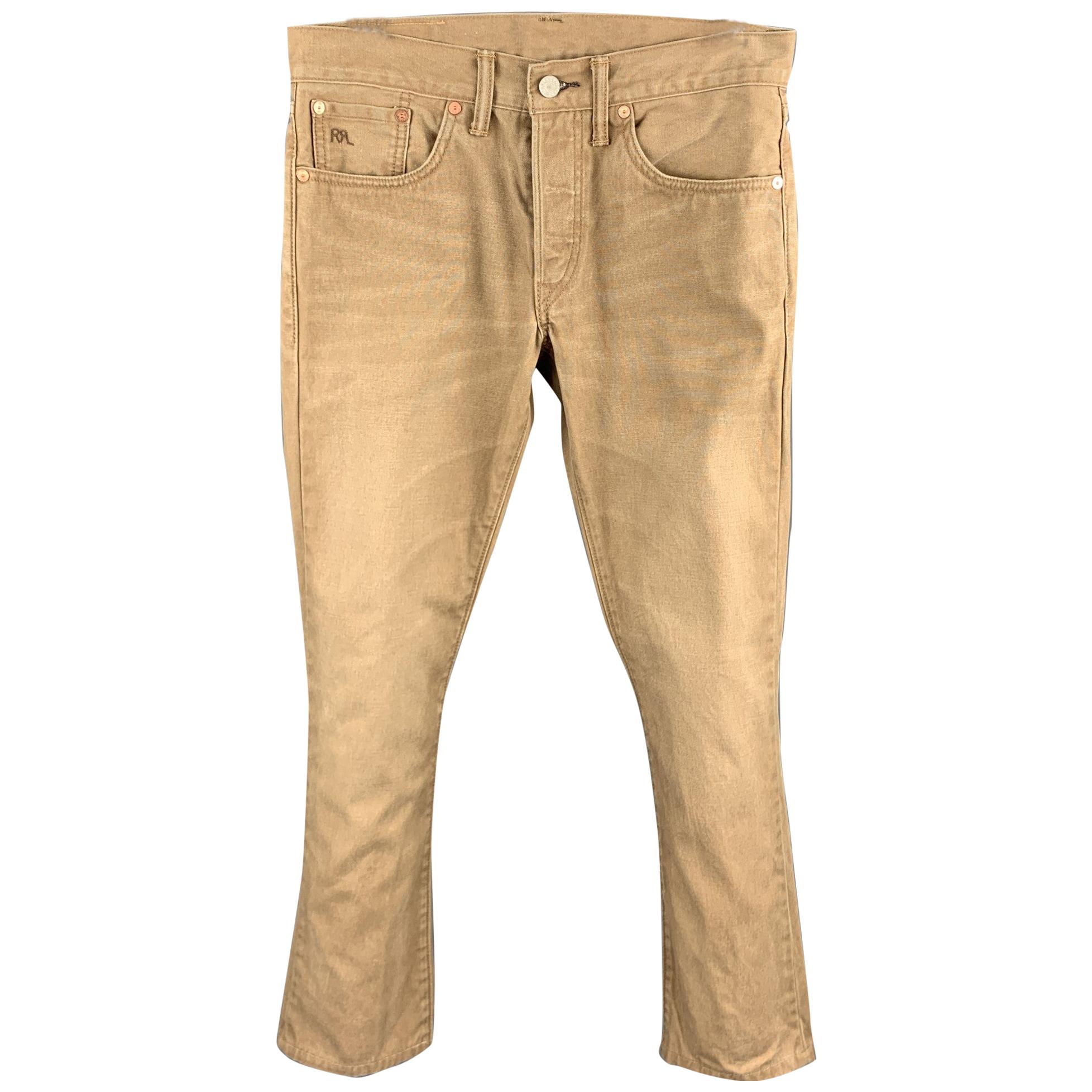 RRL by Ralph Lauren Blue Vintage Wash Cotton Casual Chino Pants at ...