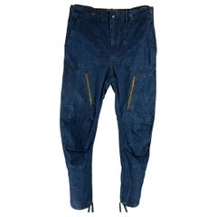 RRL by RALPH LAUREN Size 32 Indigo Wash Lyocell Blend Zip Fly Casual Pants