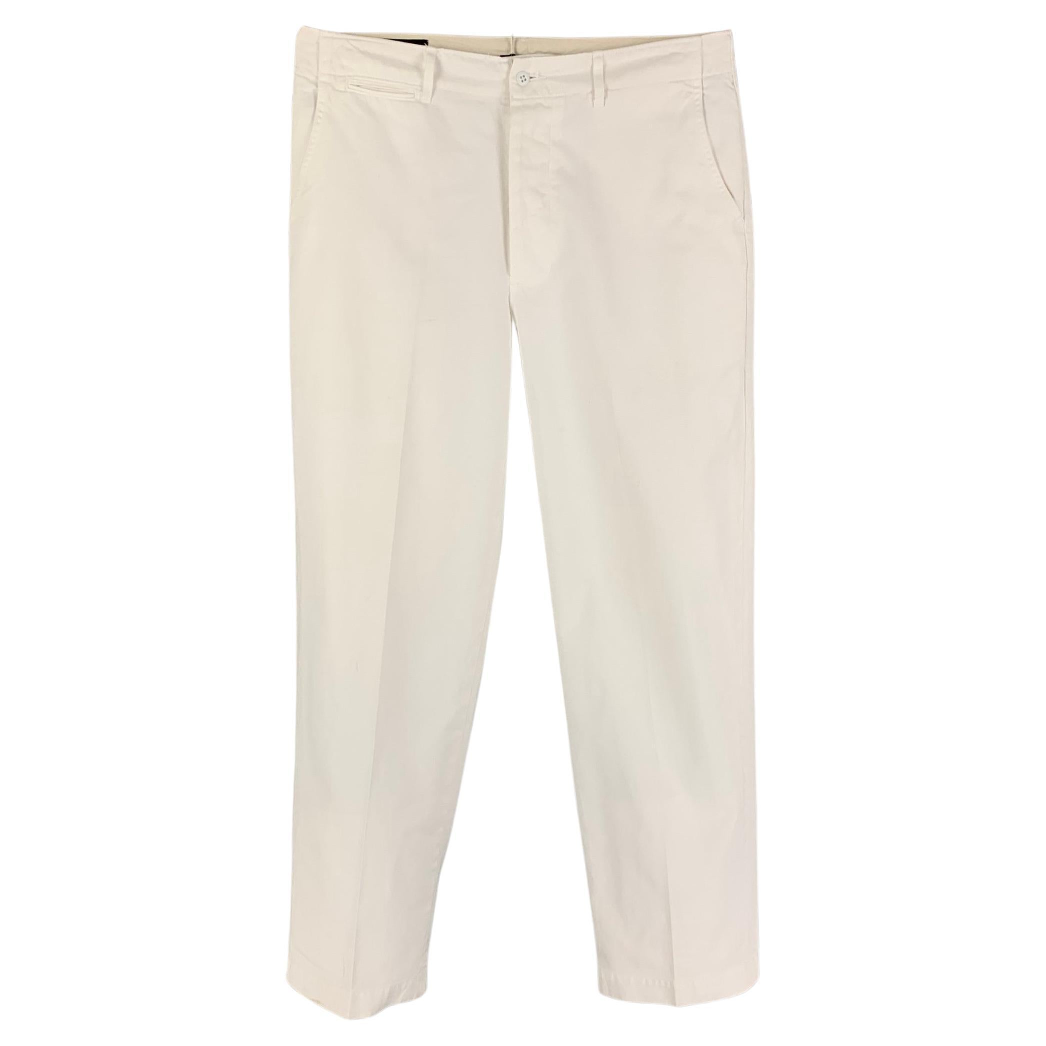 Christian Dior by John Galliano brown and cream calfskin leather pants ...