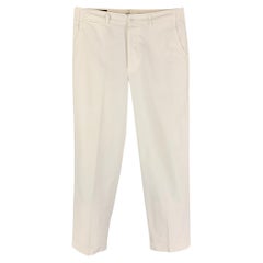RRL by RALPH LAUREN Size 32 White Cotton Button Fly Casual Pants