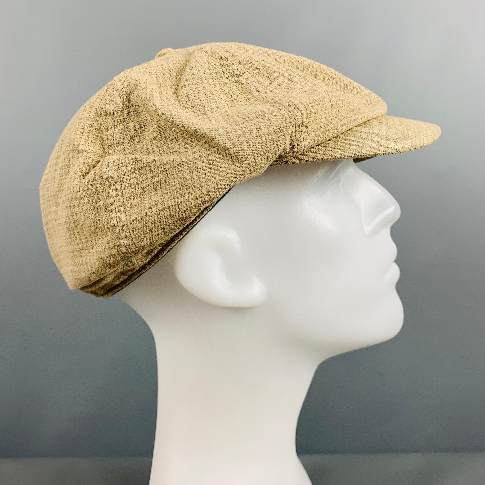 RRL by RALPH LAUREN Size L Beige Grey Plaid Hats For Sale 1