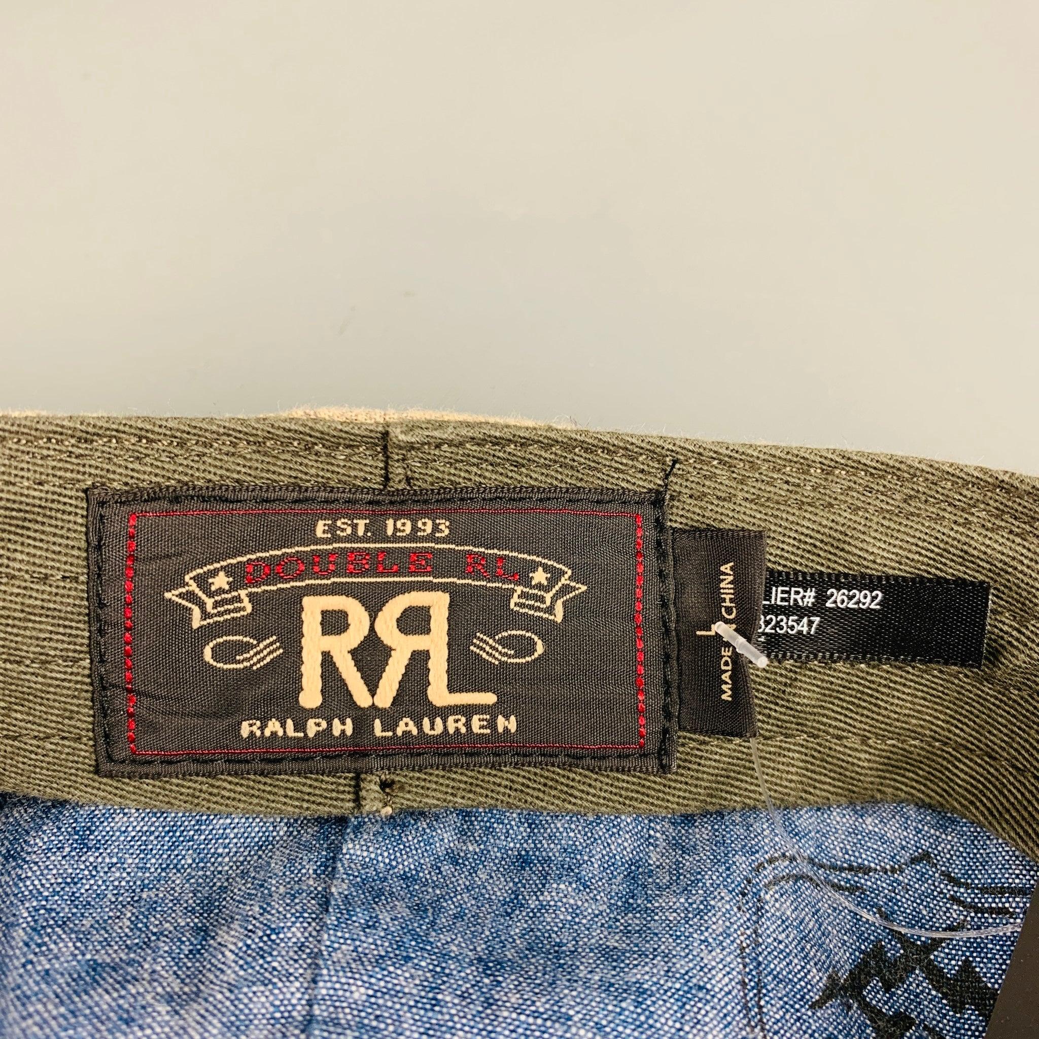 RRL by RALPH LAUREN Size L Beige Grey Plaid Hats For Sale 2