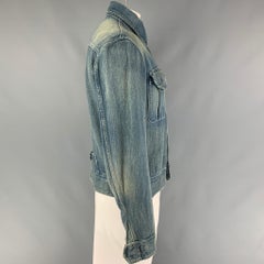 RRL by RALPH LAUREN Size L Blue Distressed Cotton Jacket