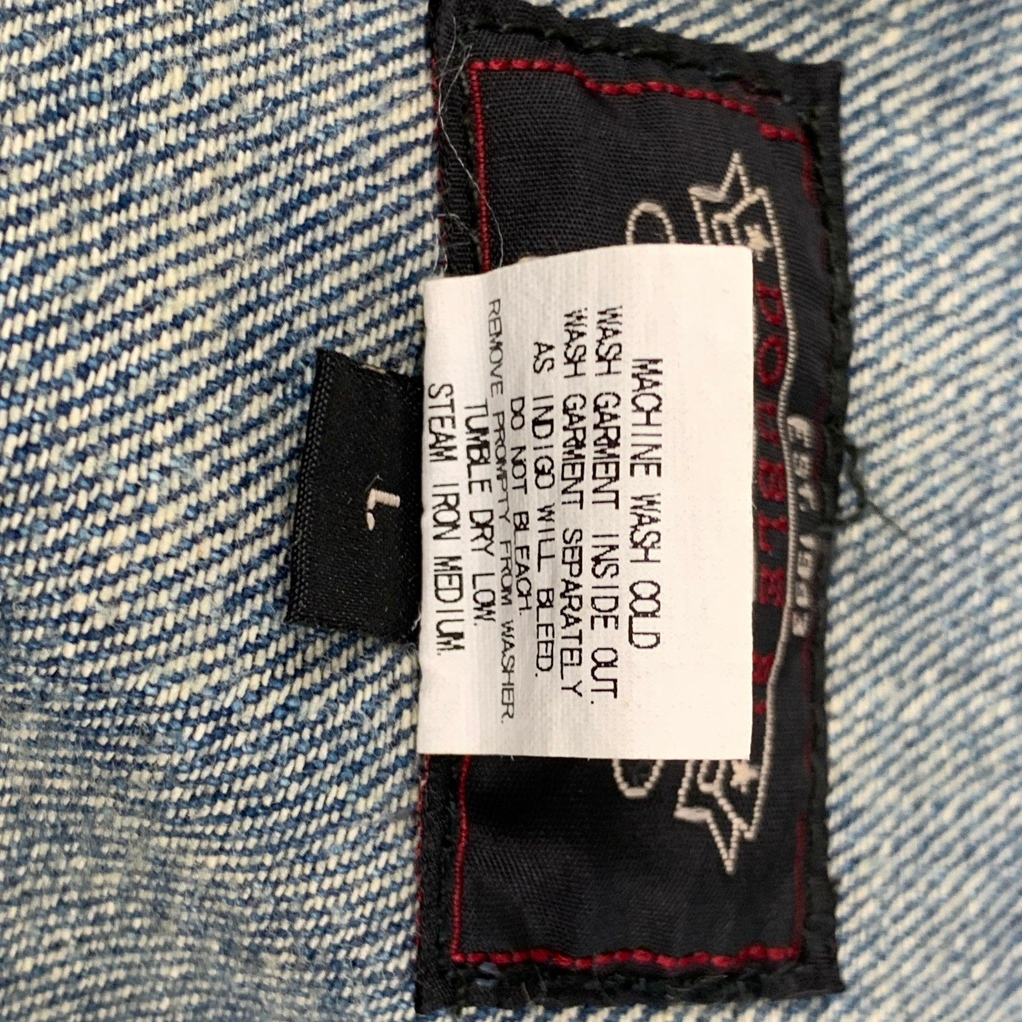 RRL by RALPH LAUREN Size L Blue Distressed Cotton Jacket 1