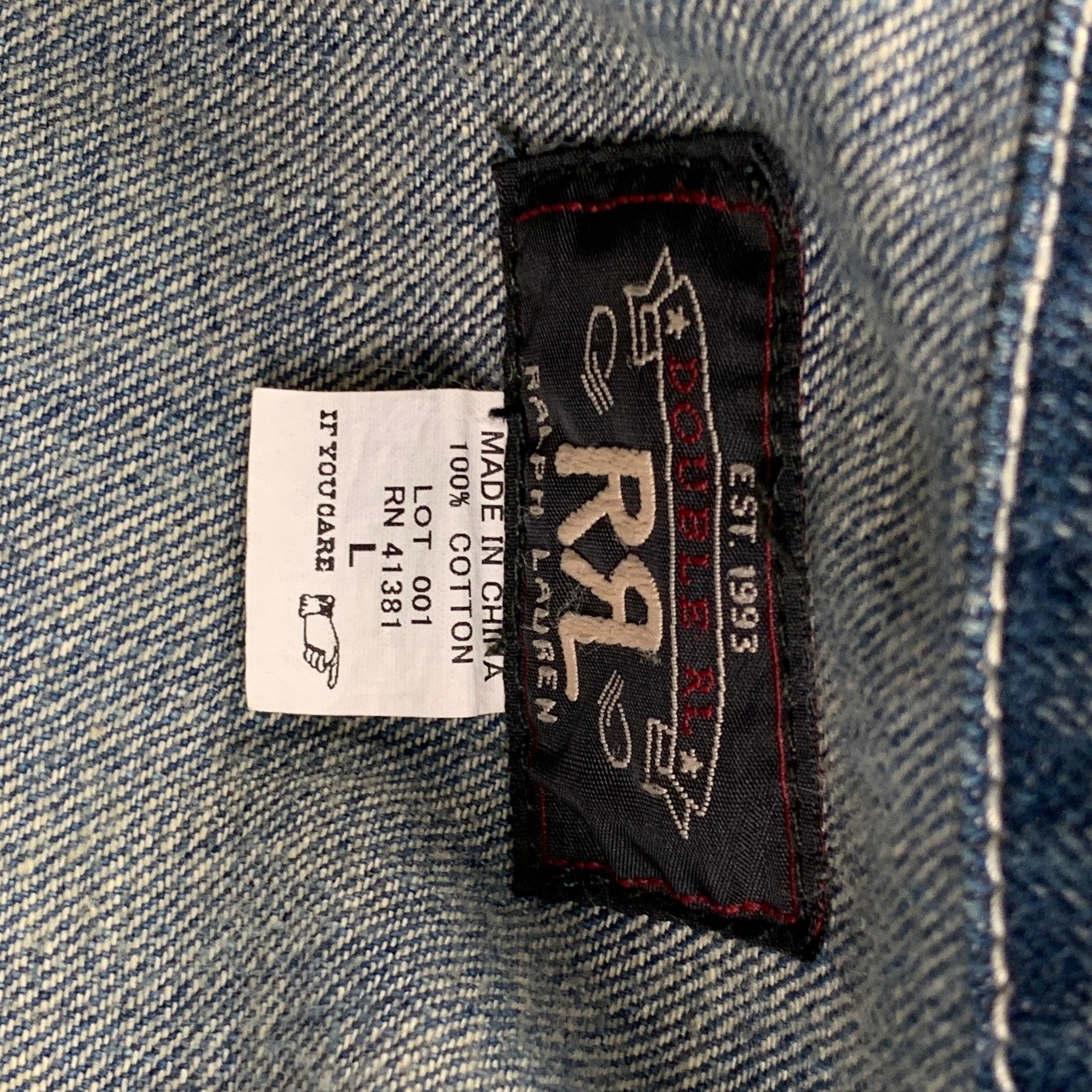 RRL by RALPH LAUREN Size L Blue Distressed Cotton Jacket 2