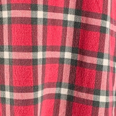 RRL par RALPH LAUREN Taille L Chemise à manches longues en flanelle de coton à carreaux rouges et blancs