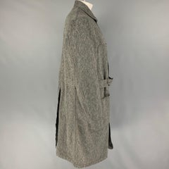 RRL by RALPH LAUREN Size XL Gray Herringbone Cotton Belted Coat