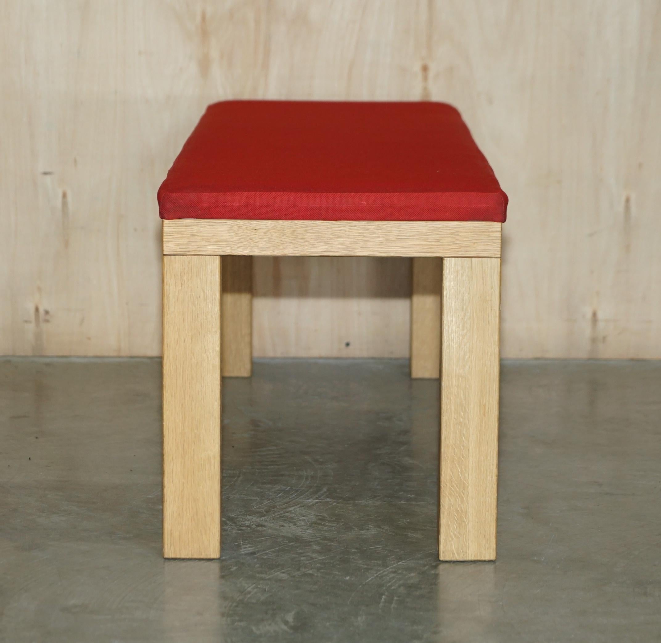 Rrp £1200 James Burleigh Red Large Kitchen Dining Table Bench Sizes & Colours For Sale 11