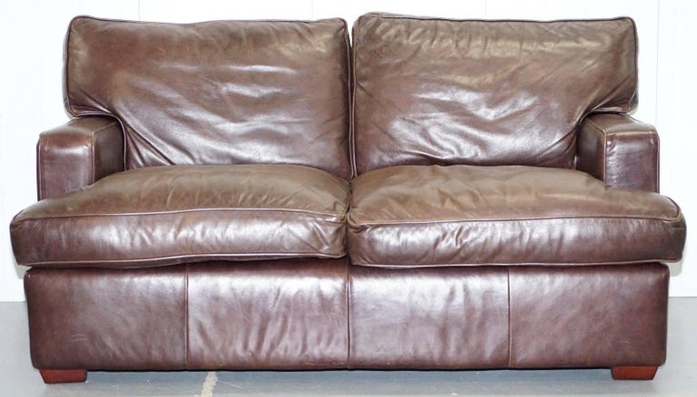 Laura Ashley Vintage Heritage Brown Leather Two Seat Sofa Compact Arms At 1stdibs Newest oldest price ascending price descending relevance. 1stdibs