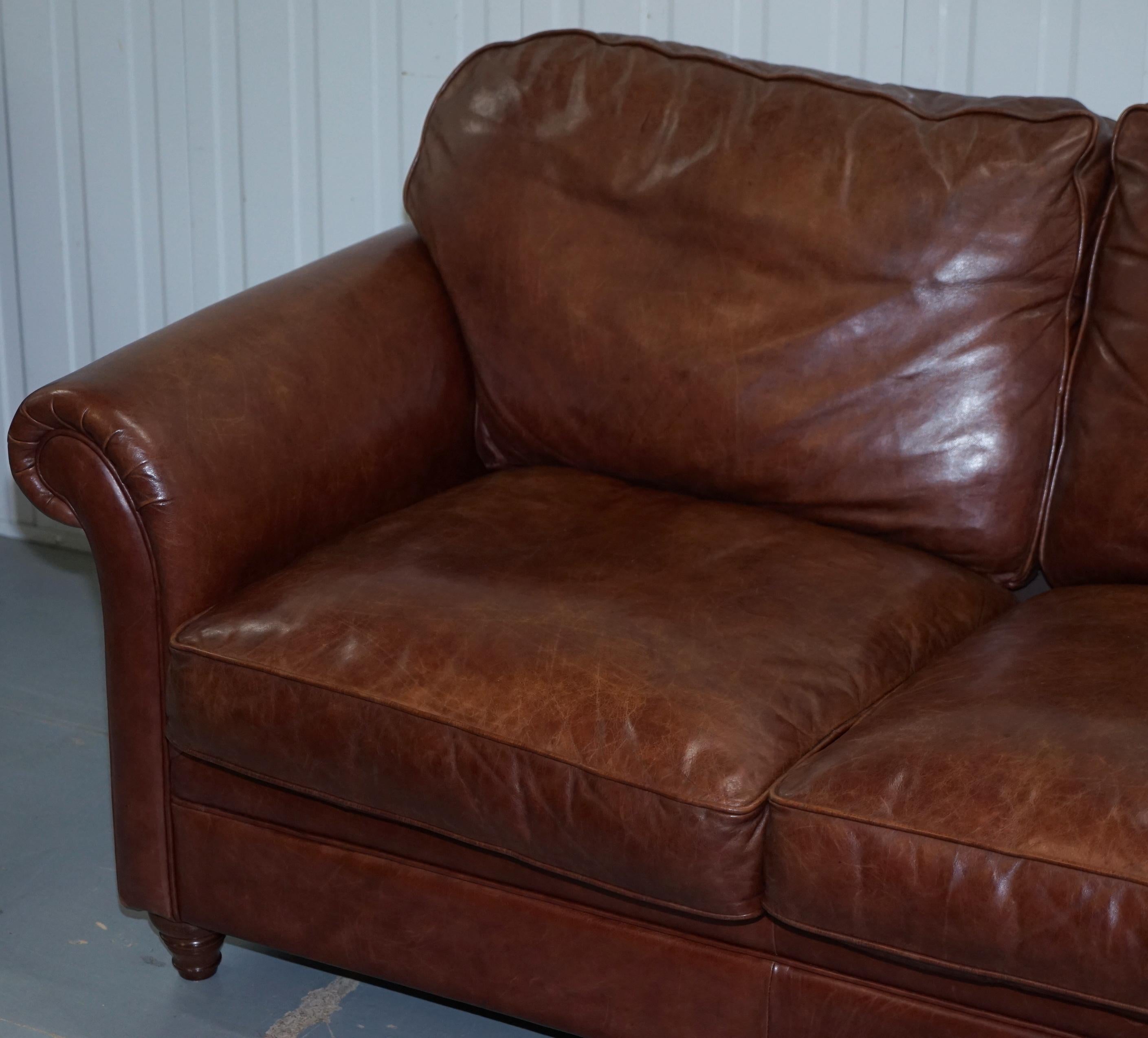 laura ashley leather sofa bed
