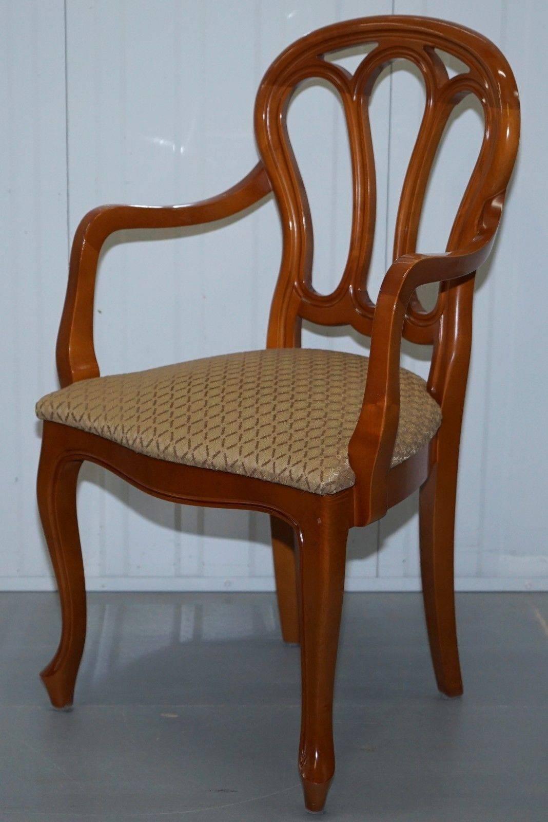 cherry wood extending dining table