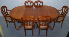 Grange Handmade France Cherrywood Extending Dining Table and Six Chairs