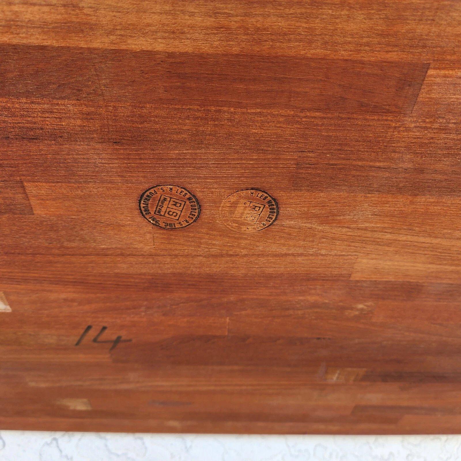 R.S. Mesa de comedor Associates Teca maciza Años 60 en venta 7