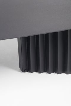RS Barcelona Plec Large Table in Black Metal by A.P.O.