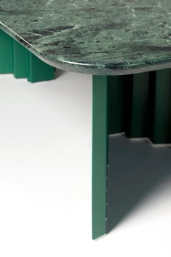 RS Barcelona Plec Large Table in Large Marble Green by A.P.O.