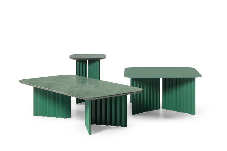 Modern RS Barcelona Plec Large Table in Large Marble Green by A.P.O. For Sale