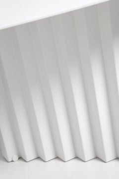 RS Barcelona Plec Large Table in White Metal by A.P.O.