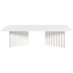 RS Barcelona Plec Large Table in White Metal by A.P.O.