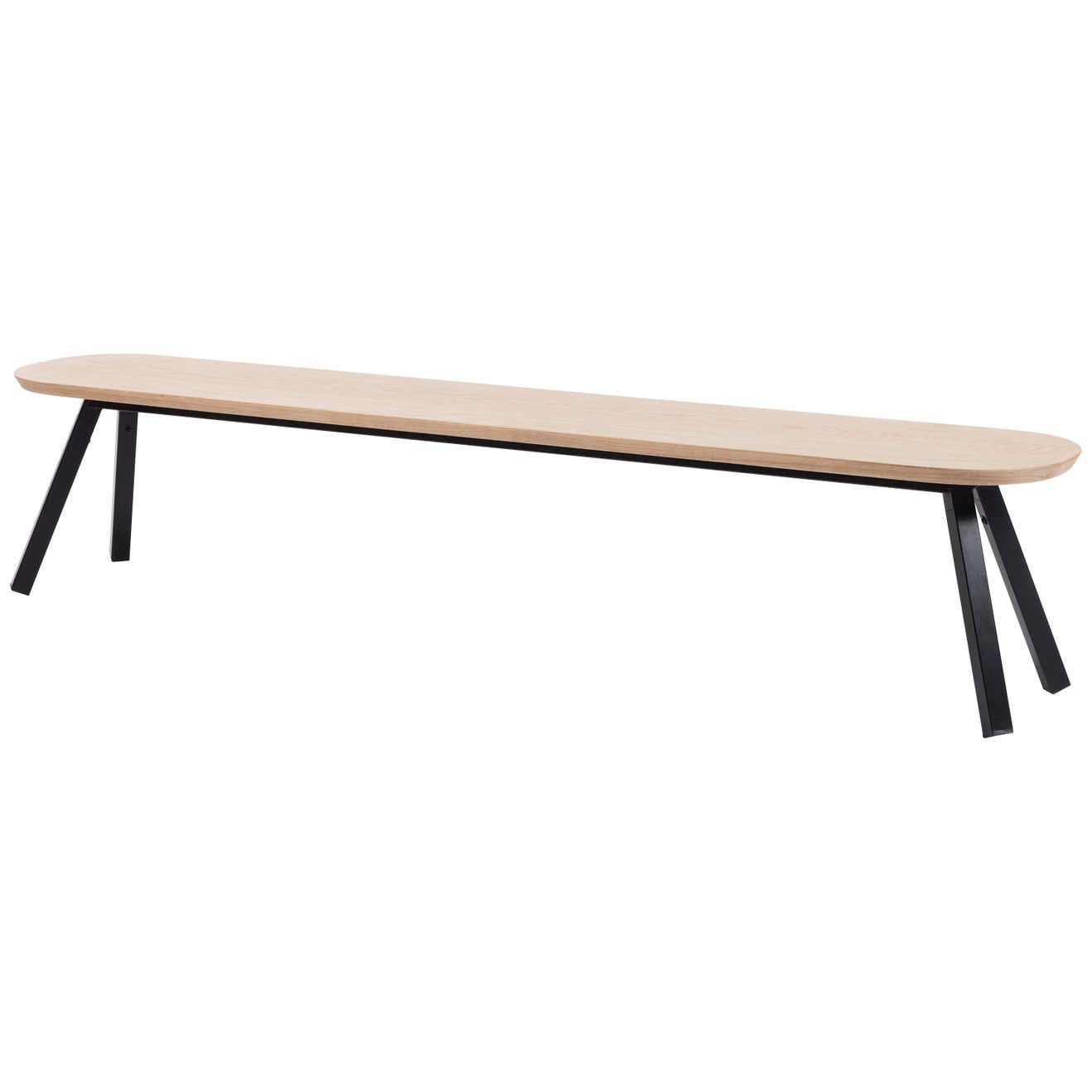RS Barcelona You and Me 220 Bench in Oak with Black Legs by A.P.O. For ...