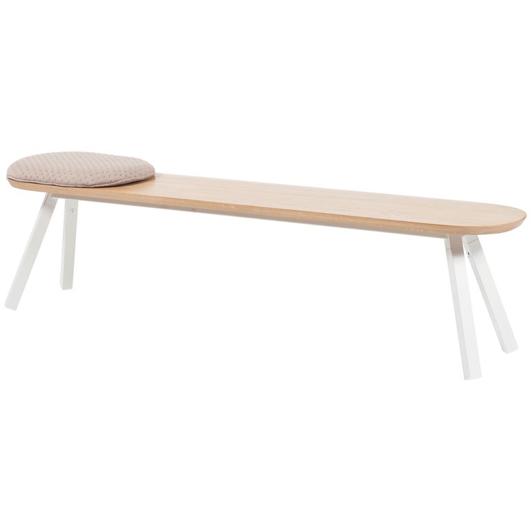 Rs Barcelona Large You And Me Bench In Oak With Short Cushion By