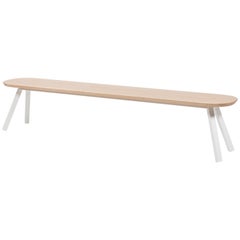 RS Barcelona You and Me 220 Bench in Oak with White Legs by A.P.O.