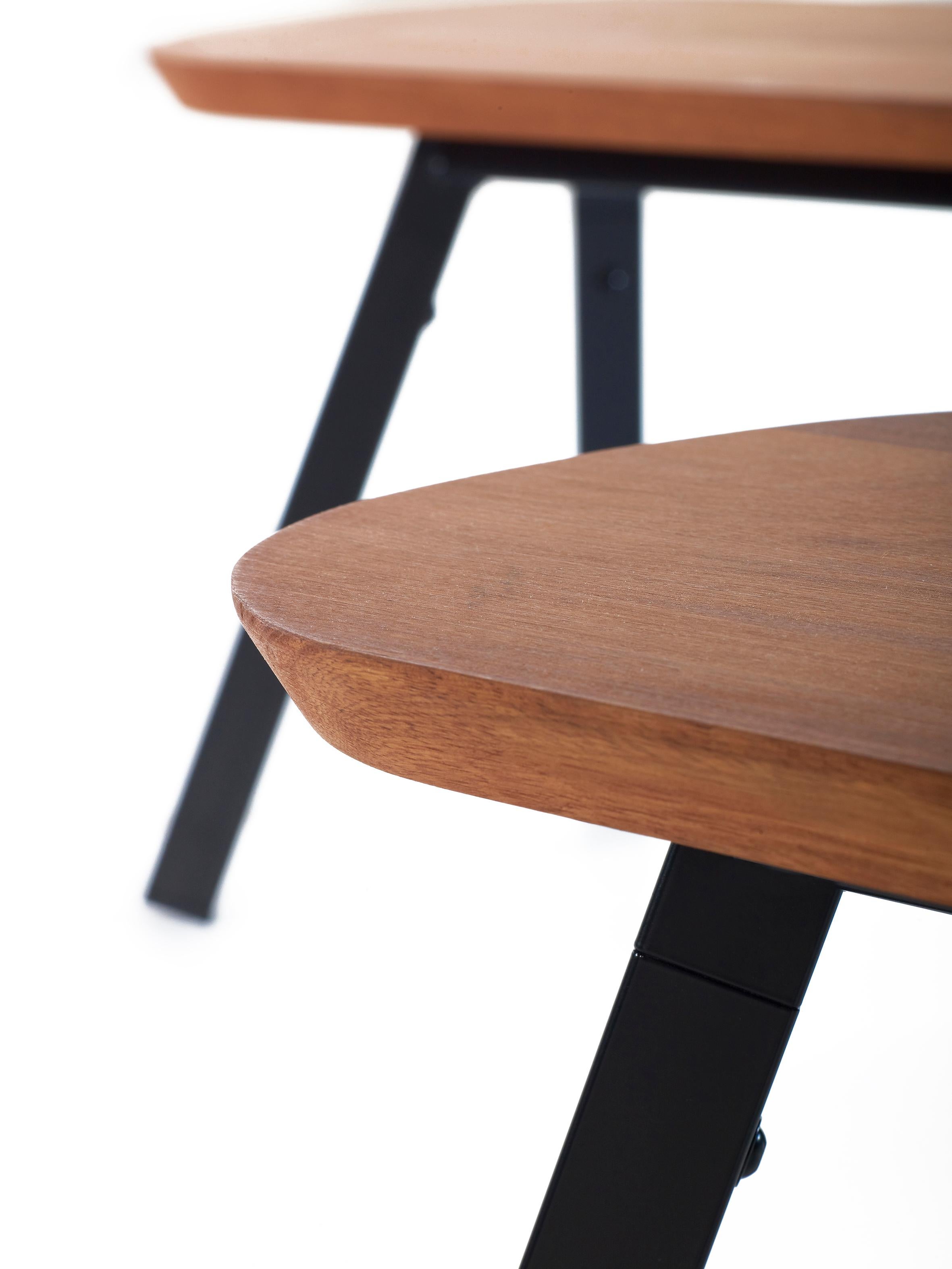 Modern RS Barcelona You and Me 220 Bench in Iroko with Black Legs by A.P.O. For Sale