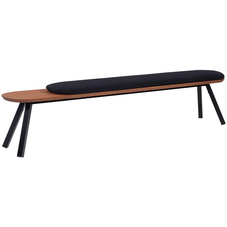 Rs Barcelona Large You And Me Bench With Short Black Seat Cushion