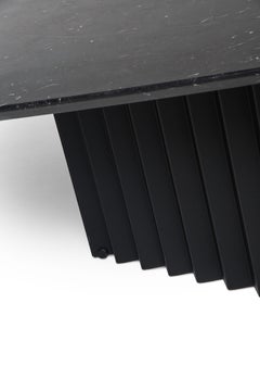 RS Barcelona Plec Medium Table in Black Marble by A.P.O.