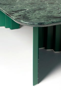 Table moyenne RS Barcelona Plec en marbre vert par A.P.O.
