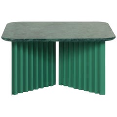 RS Barcelona Plec Medium Table in Green Marble by A.P.O.