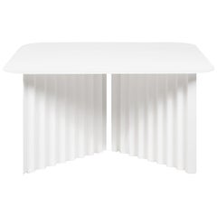 RS Barcelona Plec Medium Table in White Metal by A.P.O.
