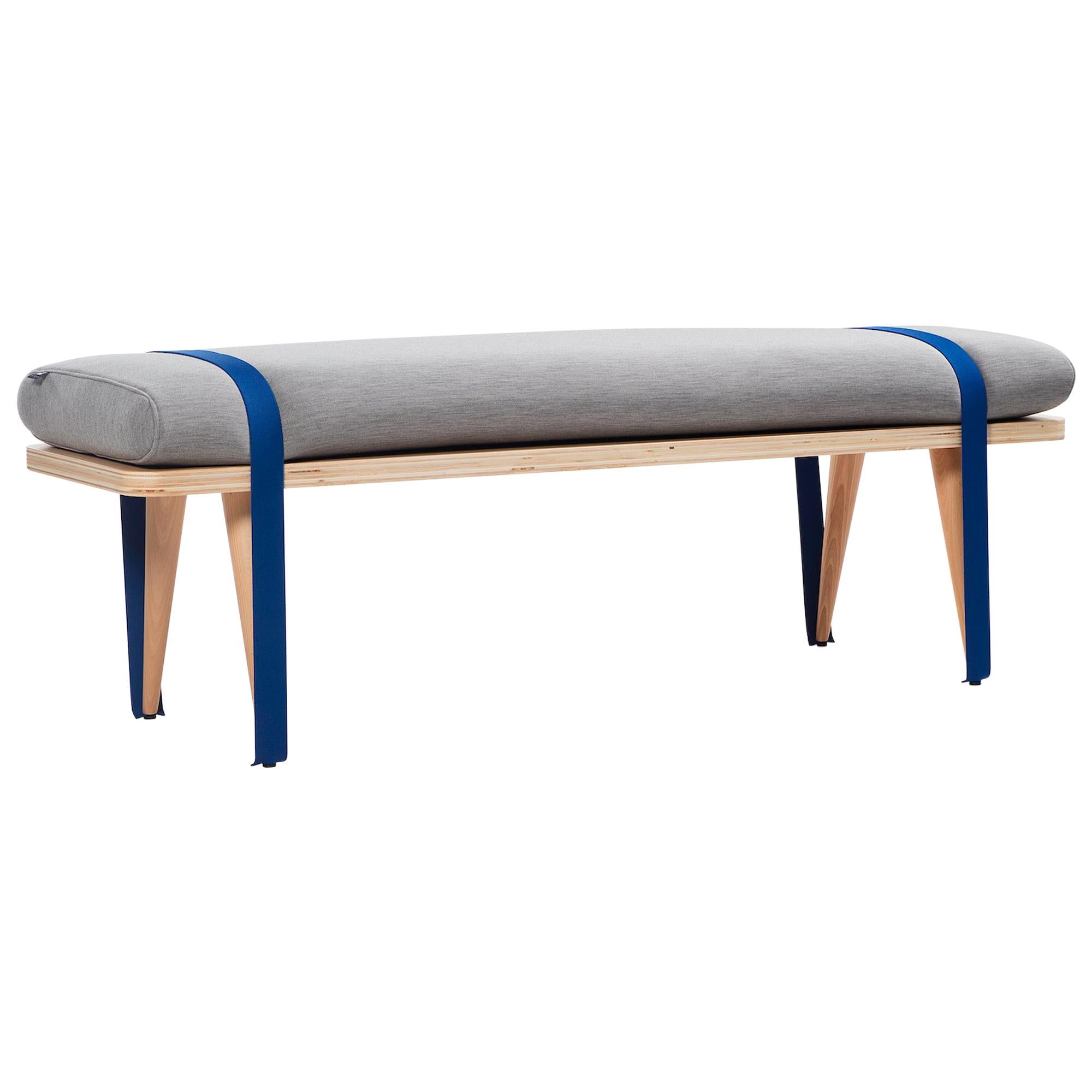 RS Barcelona On the Road Bench in Ash Fabric by Stone Designs