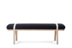 RS Barcelona On the Road Bench in Caviar Fabric by Stone Designs