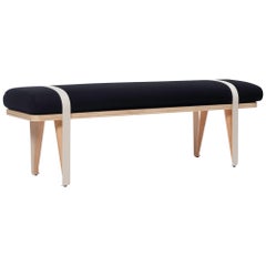 RS Barcelona On the Road Bench in Caviar Fabric by Stone Designs