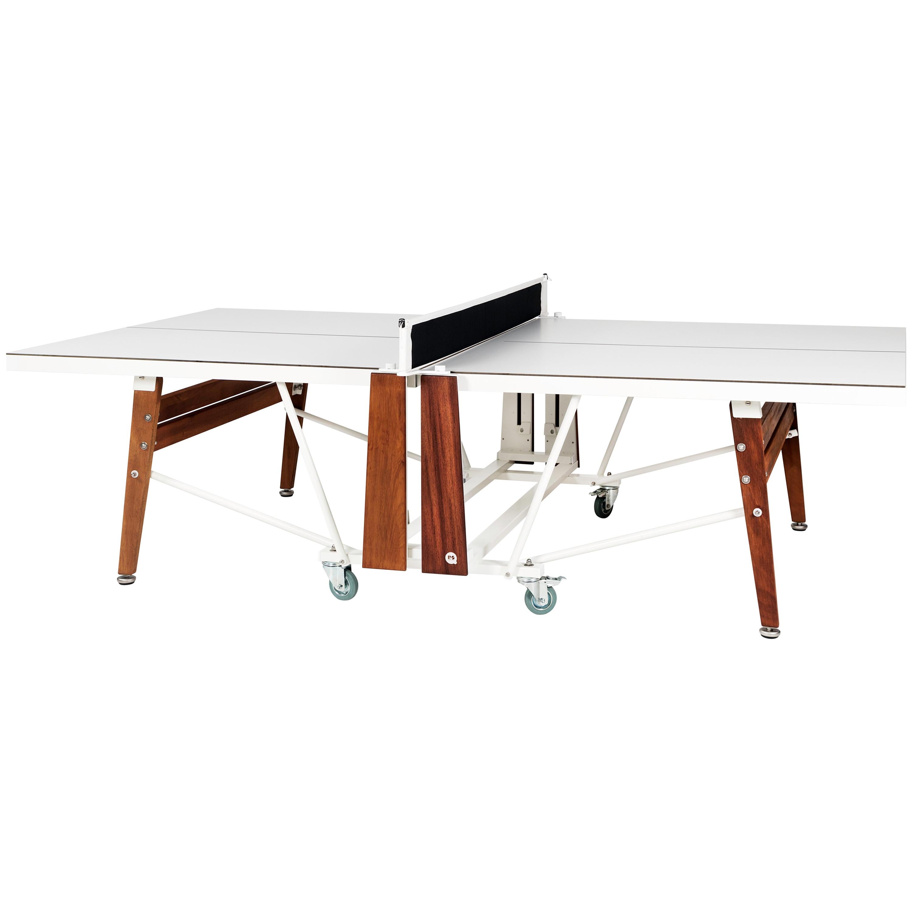 RS Barcelona Ping-Pong Folding Table in White by Rafael Rodriguez For Sale