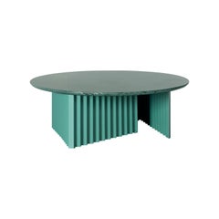 RS Barcelona Plec Round Large Table in Green Marble by A.P.O.