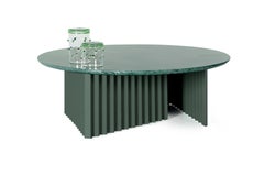 RS Barcelona Plec Round Large Table in Green Marble by A.P.O.