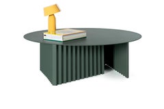RS Barcelona Plec Round Large Table in Green Metal by A.P.O.