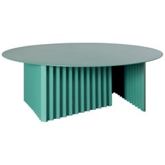 RS Barcelona Plec Round Large Table in Green Metal by A.P.O.