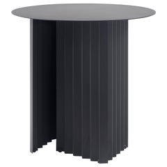 RS Barcelona Plec Round Small Table in Black Metal by A.P.O.