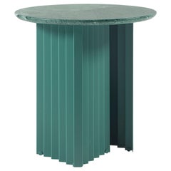RS Barcelona Plec Round Small Table in Green Marble by A.P.O.