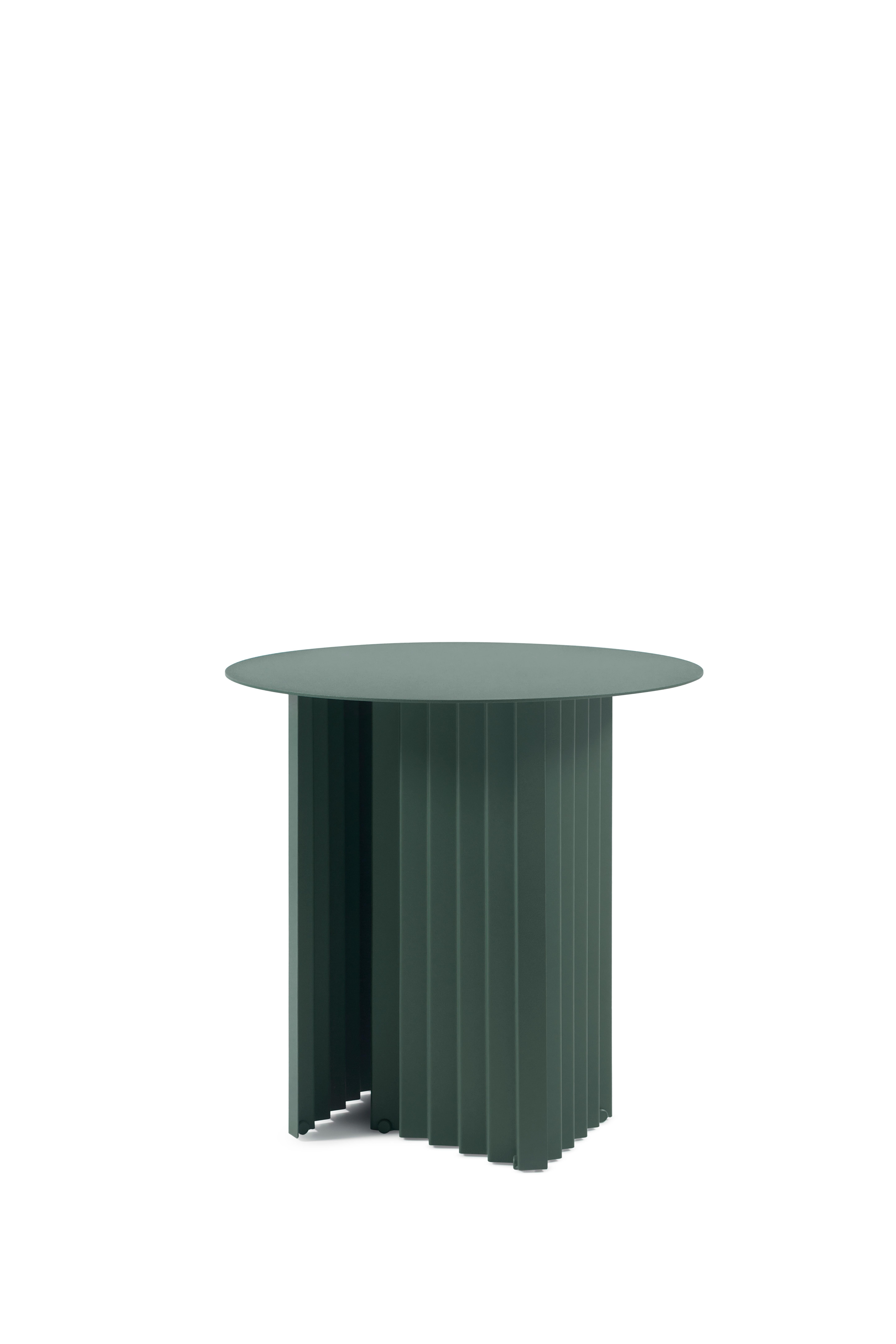 RS Barcelona Plec Round Small Table in Green Metal by A.P.O.